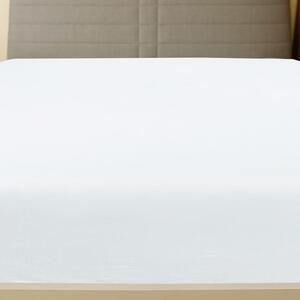 Cearșaf de pat cu elastic, alb, 90x200 cm, bumbac