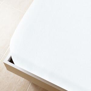 Cearșaf de pat cu elastic, alb, 90x200 cm, bumbac