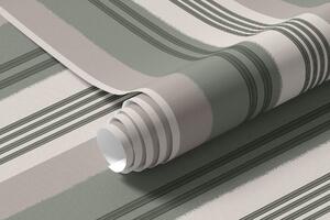 Tapet Dungi largi verzi și crem, Tapet geometrie, Tapet dungi, a01248 : Uwalls.ro