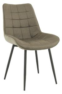 Scaun SARIN, gri maroniu taupe/negru, catifea/metal, 54x64x82 cm