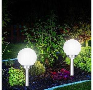 Polifach 4 LED-uri cu lumină solară de grădină cu LED-uri 15cm - Sferă (P-015) #grey
