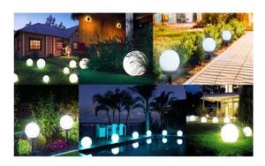 Polifach 4 LED-uri de grădină cu lumină solară de grădină cu LED-uri 20cm - Sferă (P-020) #grey