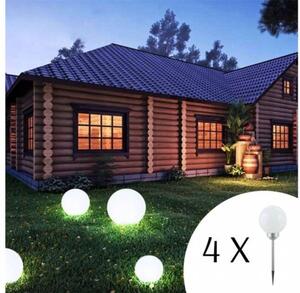 Polifach 4 LED-uri de grădină cu lumină solară de grădină 20cm - Sfera (P-020) #grey 4pcs
