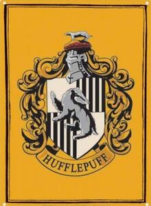Placă metalică Harry Potter - Hufflepuff, (15 x 21 cm)