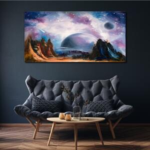 Tablou canvas planetă galaxie abstractie