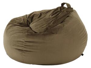 Fotoliu puf TRIKALO, maro taupe, material textil, 75x100 cm