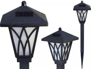 Set de 12 Lampi solare LED pentru gradina 38cm Polifach (P-508) #negru
