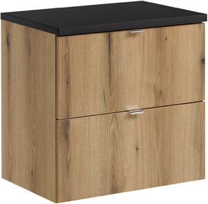 Set dulap Comad Nova Oak NOVA OAK A 82-60-2S, blat Comad Nova Black NOVA BLACK B 89-60