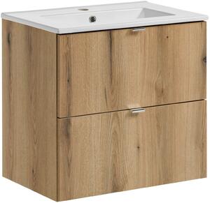 Set dulap Comad Nova Oak NOVA OAK A 82-60-2S, lavoar Comad Dance White UM-2060RB DANCE 60-DP