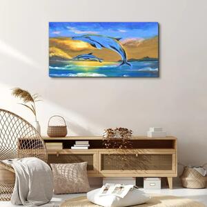 Tablou canvas Soare abstract delfini