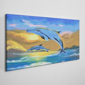 Tablou canvas Soare abstract delfini