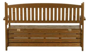 Banca gradina AMULA, stejar inchis, lemn, 150x58x88 cm