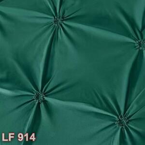 Lenjerie de pat, 2 persoane, finet, UniDeluxe cu pliuri, verde , 230x250cm LF914
