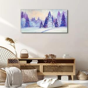 Tablou canvas pădure de iarnă, zăpadă, natură