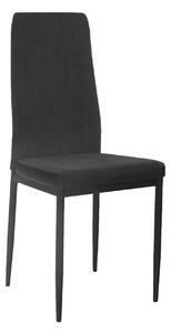 Scaun ENRA, gri inchis/negru, textil/metal, 41x46x98 cm