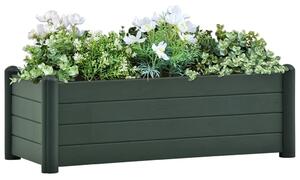 Strat înălțat de grădină, verde, 100 x 43 x 35 cm, PP