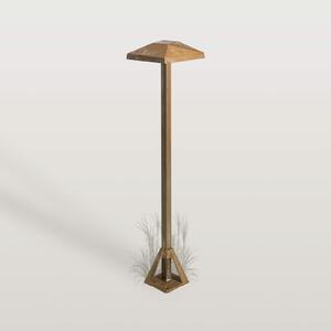 Moretti Luce Lampă cu soclu LED Aura Edge, înălțime 50 cm, alamă antică, Bronz / Alamă Veche, Alamă, Casă de țară / Rustic