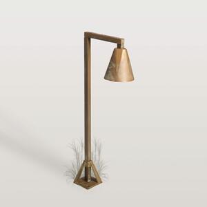 Moretti Luce Lampă cu soclu LED Silva Disk, 50 x 19 cm, alamă antică, Bronz / Alamă Veche, Alamă, Casă de țară / Rustic