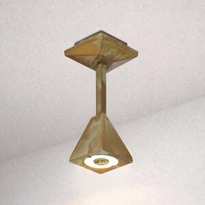 Moretti Luce Lampă de tavan pentru exterior cu LED Silva Edge, înălțime 26 cm, alamă antică, Bronz / Alamă Veche, Alamă, Casă de țară / Rustic