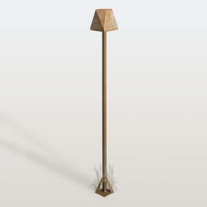 Moretti Luce Bornă luminoasă LED Silva Edge, înălțime 100 cm, alamă antică, IP65, Bronz / Alamă Veche, Alamă, Casă de țară / Rustic