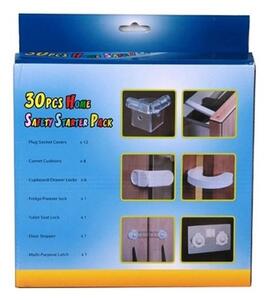Kit protectie mobilier copii, 30 de accesorii, plastic