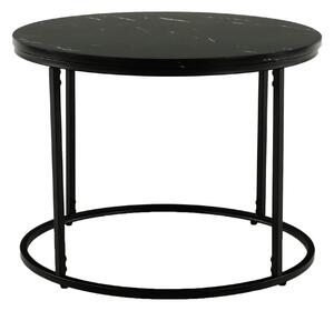 Masuta de cafea GAGIN, negru cu efect de marmura, 60x60x45 cm