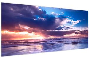 Tablou - Apus de soare la mare (120x50 cm)
