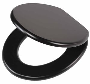 Tiger Capac de toaletă Leatherlook, negru, MDF, 252540746 252540746