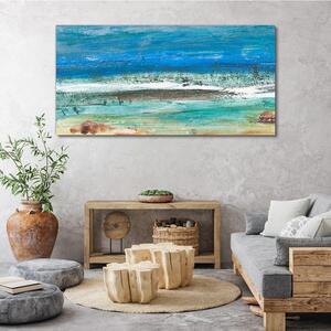 Tablou canvas abstracție plajă mare valuri