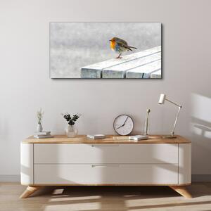 Tablou canvas Zăpadă de pasăre animală abstractă