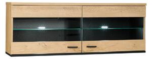Vitrina SIRAN TYP 9, stejar lefkas, DTD laminat, 121x30x45 cm