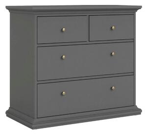 Comoda PARIS, gri, PAL laminat/metal, 96x49x87 cm