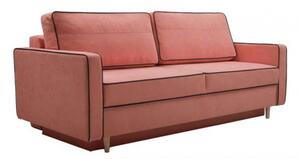 Canapea extensibilă, roz/negru, BERNIA