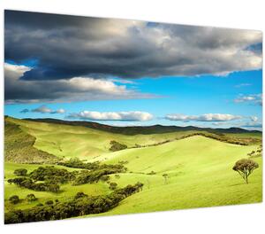 Tablou - Peisaj verde cu dealuri (90x60 cm)