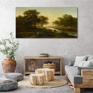 Tablou canvas peisaj râu pădure natură