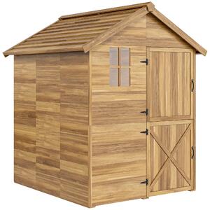 Outsunny Sopron de Lemn pentru Gradina de 6 x 6,5FT | Aosom Romania