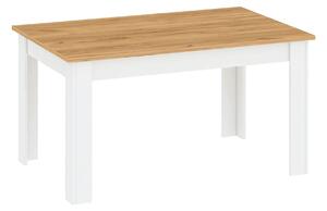 Masa extensibila LANZETTE S, stejar/alb, DTD laminat, 135/184x86x76 cm
