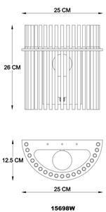 Aplică Globo 15698W GORLEY 1xE27/60W/230V negru