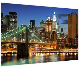 Tablou - Pod cu New York (90x60 cm)