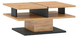 Masuta de cafea T FIDEL, stejar artisan/gri grafit, PAL laminat, 90x70