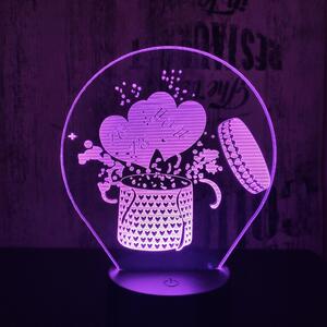 Lampă LED 3D Cadou Love cu iluminizare în 7 culori