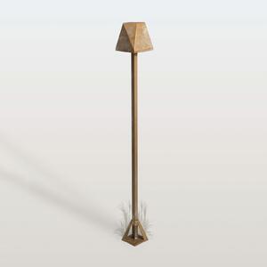 Moretti Luce Bornă luminoasă LED Silva Edge, înălțime 80 cm, alamă antică, IP65, Bronz / Alamă Veche, Alamă, Casă de țară / Rustic