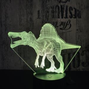 Lampă LED 3D Dinozaur 3 cu iluminizare în 7 culori