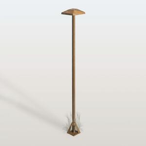 Moretti Luce Bornă luminoasă LED Aura Edge, înălțime 100 cm, alamă antică, IP65, Bronz / Alamă Veche, Alamă, Casă de țară / Rustic