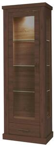 Vitrina HILARD AR2, stejar stirling, DTD laminat, 68x39x198 cm
