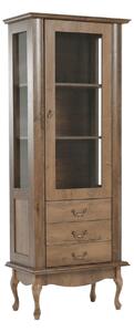 Vitrina VILAR DA4, stejar lefkas, DTD laminat, 75x42x196 cm