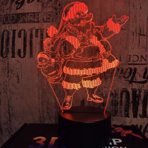 Lampă LED 3D Moș Crăciun cu iluminizare în 7 culori