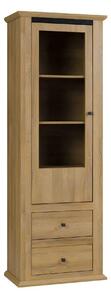 Vitrina LEON MZ4, stejar, PAL laminat, 70x40x200 cm