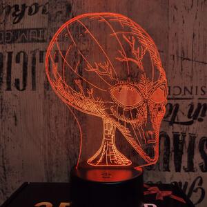 Lampă LED 3D Cap de extraterestru cu iluminizare în 7 culori