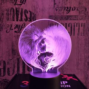 Lampă LED Realistă 3D Inimă de leu cu iluminizare în 7 culori